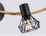 Настенно-потолочный спот в стиле лофт Ambrella TR8658/4 BK/GD черный/золото E14/4 max 60W 750*100*185
