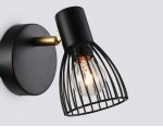 Настенно-потолочный спот в стиле лофт Ambrella TR8659 BK/GD черный/золото E14 max 60W 160*100*145