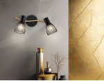 Настенно-потолочный спот в стиле лофт Ambrella TR8660/2 BK/GD черный/золото E14/2 max 60W 330*100*170