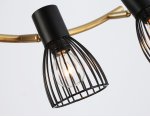 Настенно-потолочный спот в стиле лофт Ambrella TR8662/4 BK/GD черный/золото E14/4 max 60W 760*100*170