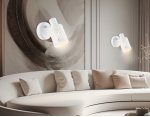 Настенно-потолочный спот в стиле лофт Ambrella TR8663 WH белый E14 max 60W 180*100*150