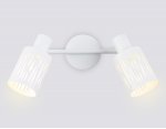 Настенно-потолочный спот в стиле лофт Ambrella TR8664/2 WH белый E14/2 max 60W 360*100*190