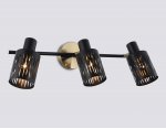 Настенно-потолочный спот в стиле лофт Ambrella TR8669/3 BK/SB чёрный/бронза E14/3 max 60W 560*100*190