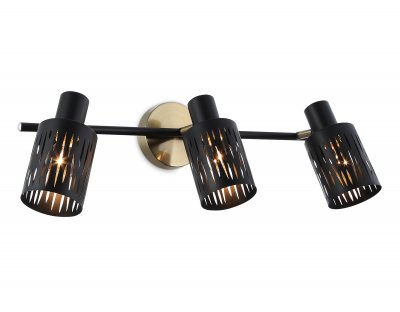 Настенно-потолочный спот в стиле лофт Ambrella TR8669/3 BK/SB чёрный/бронза E14/3 max 60W 560*100*190