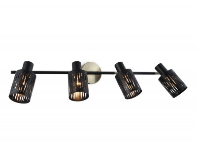 Настенно-потолочный спот в стиле лофт Ambrella TR8670/4 BK/SB чёрный/бронза E14/4 max 60W 760*100*190 Настенно-потолочный спот в стиле лофт Ambrella TR8670/4 BK/SB чёрный/бронза E14/4 max 60W 760*100*190