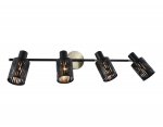 Настенно-потолочный спот в стиле лофт Ambrella TR8670/4 BK/SB чёрный/бронза E14/4 max 60W 760*100*190