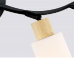Настенно-потолочный спот в стиле лофт Ambrella TR8723/4 BK/WD черный/дерево E14/4 max 60W 760*100*210