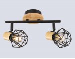 TR8752/2 BK/WD черный/дерево IP20 E27/2 310*115*200