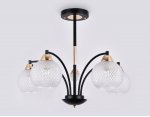 Люстра подвесная Ambrella TR9011/5 BK/CL черный/прозрачный E27 max 40W D620*500 TRADITIONAL