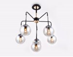 Люстра подвесная Ambrella TR9030/6 BK/SM черный/дымчатый E14 max 40W D620*760 TRADITIONAL