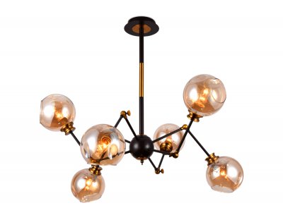 Люстра подвесная Ambrella TR9052/6 DCF/TI темный кофе/янтарь E27 max 40W D800*760 TRADITIONAL Люстра подвесная Ambrella TR9052/6 DCF/TI темный кофе/янтарь E27 max 40W D800*760 TRADITIONAL