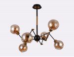 Люстра подвесная Ambrella TR9052/6 DCF/TI темный кофе/янтарь E27 max 40W D800*760 TRADITIONAL