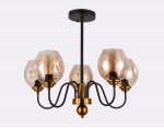 Люстра подвесная Ambrella TR9057/5 DCF/TI темный кофе/янтарь E27 max 40W D650*572 TRADITIONAL