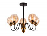 Люстра подвесная Ambrella TR9057/5 DCF/TI темный кофе/янтарь E27 max 40W D650*572 TRADITIONAL