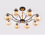 Люстра подвесная Ambrella TR9076/8 BK/TI черный/янтарь E14 max 40W D850*420 TRADITIONAL