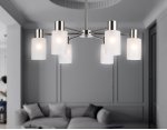 Подвесной светильник Ambrella TR9572/6 SN сатин E14*6 max 40W 620*620*385