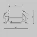 Комплектующие для встраиваемой трековой системы Maytoni TRA001MP-112S Accessories for tracks Unity