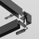 Угловой коннектор для накладного магнитного шинопровода Maytoni TRA004CL-21B Accessories for tracks