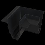 Угловой коннектор для встраиваемого магнитного шинопровода Maytoni TRA004CL-22B Accessories for tracks