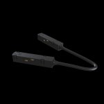 Угловой коннектор питания для накладного и встраиваемого магнитного шинопровода Maytoni TRA004CPC-22B Accessories for tracks