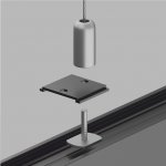 Крепление для троса накладного магнитного шинопровода Maytoni TRA004HP-21B Accessories for tracks