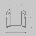 Шинопровод встраиваемый Gravity Maytoni TRA010MP-212S