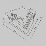 Комплектующие для встраиваемой трековой системы Maytoni TRA034CLS-42.12B Accessories for tracks Exility