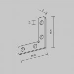 Комплектующие для встраиваемой трековой системы Maytoni TRA034D-CL-42S Accessories for tracks Exility