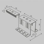 Комплектующие для накладной трековой системы Maytoni TRA034HCB Accessories for tracks Exility