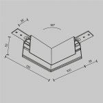 Комплектующие для накладной трековой системы Maytoni TRA034HCL-41W Accessories for tracks Exility
