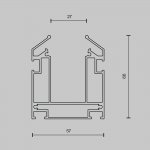 Комплектующие для встраиваемой трековой системы Maytoni TRA034MP-2S-1 Accessories for tracks Exility