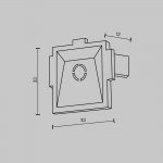 Комплектующие для встраиваемой трековой системы Maytoni TRA084EC-12W Accessories for tracks Radity