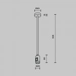 Комплектующие для трековой системы Maytoni TRA158C-S1-B Accessories for tracks Flarity