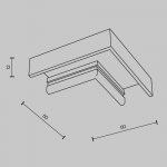 Комплектующие для накладной трековой системы Maytoni TRA172CL-11B Accessories for tracks Basity