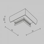 Комплектующие для накладной трековой системы Maytoni TRA172CL-R-11B Accessories for tracks Basity