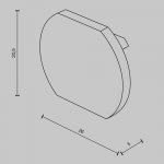 Комплектующие для накладной трековой системы Maytoni TRA172EC-R-11B Accessories for tracks Basity