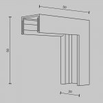 Комплектующие для накладной трековой системы Maytoni TRA172ICL-11B Accessories for tracks Basity