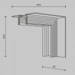 Комплектующие для встраиваемой трековой системы Maytoni TRA172ICL-12B Accessories for tracks Basity
