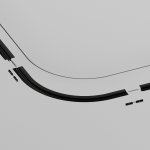 Комплектующие для встраиваемой трековой системы Maytoni TRA184-R600-12B Accessories for tracks Levity