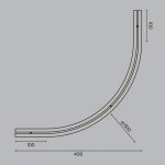 Комплектующие для встраиваемой трековой системы Maytoni TRA184-R600-12B Accessories for tracks Levity