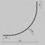 Комплектующие для накладной трековой системы Maytoni TRA184-R900-11B Accessories for tracks Levity