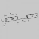 Комплектующие для трековой системы Maytoni TRA184CPC-1B-7.5 Accessories for tracks Levity