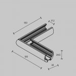 Комплектующие для трековой системы Maytoni TRAM034CL-R-41B Accessories for tracks Exility