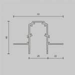 Шинопровод встраиваемый Maytoni TRX034-423.12W Busbar trunkings Exility