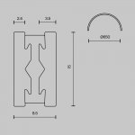 Шинопровод накладной/подвесной Maytoni TRX154-SR-D650-B Busbar trunkings Flarity