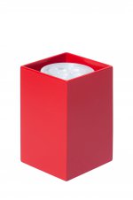 Светильник накладной Tubo6 SQ P1 09, металл красный, H95мм/60*60мм, 1 x GU10 MR16/50W