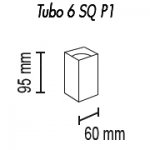 Светильник накладной Tubo6 SQ P1 11, металл серый, H95мм/60*60мм, 1 x GU10 MR16/50W
