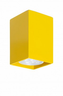 Светильник накладной Tubo6 SQ P1 16, металл желтый, H95мм/60*60мм, 1 x GU10 MR16/50W