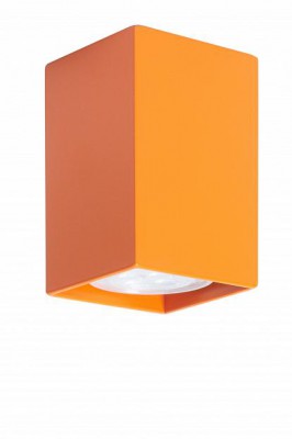 Светильник накладной Tubo6 SQ P1 17, металл оранжевый, H95мм/60*60мм, 1 x GU10 MR16/50W