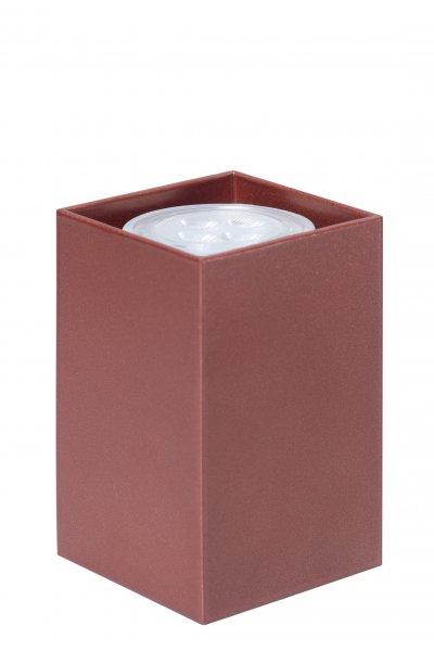 Светильник накладной Tubo6 SQ P1 20, металл медь, H95мм/60*60мм, 1 x GU10 MR16/50W